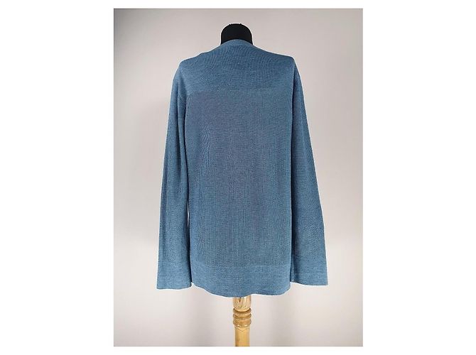 COS Blauer Strickpullover mit Streifen - Ansicht 7