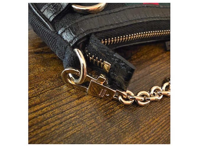 Gucci Horsebit by Tom Ford Mini Portamonete in Tela Nera Nero - vista 12