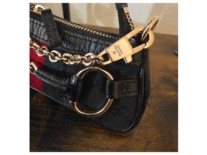 Gucci Horsebit by Tom Ford Mini Portamonete in Tela Nera Nero - vista 15