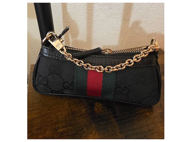 Gucci Horsebit by Tom Ford Mini Portamonete in Tela Nera Nero - vista 4