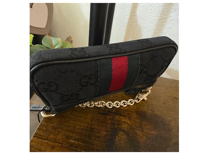 Gucci Horsebit by Tom Ford Mini Portamonete in Tela Nera Nero - vista 9
