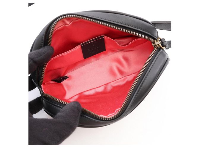 Gucci GG Marmont Gürteltasche/Handtasche Schwarz Weiß - Ansicht 3