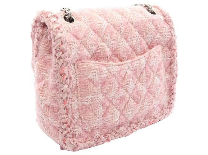 Borsa a tracolla Chanel 2.55 Matelassé Mademoiselle con catena Rosa Multicolore - vista 2