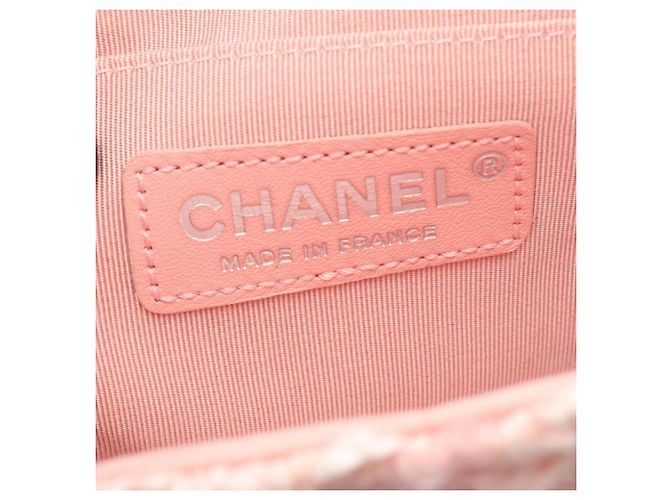 Borsa a tracolla Chanel 2.55 Matelassé Mademoiselle con catena Rosa Multicolore - vista 4