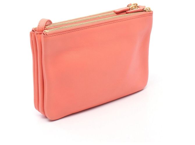 Céline Celine Trio Small Shoulder Bag Rosa - vista 2