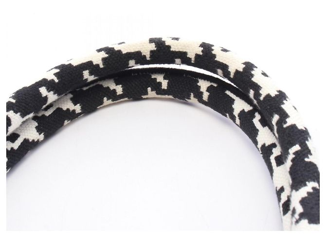 Bolso Tote Christian Dior Medium Houndstooth Negro Blanco - vista 5