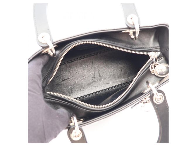 Bolso 2-Way Lady Dior de Christian Dior Negro Blanco Azul - vista 3
