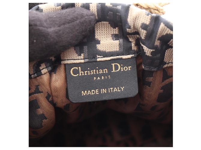 Christian Dior Dior Oblique Handtasche Beige Marineblau - Ansicht 4