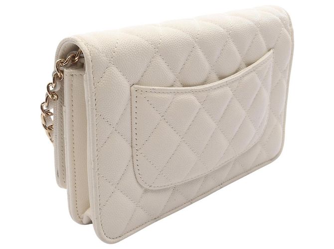 Chanel Matelassé Schultertasche Weiß - Ansicht 2