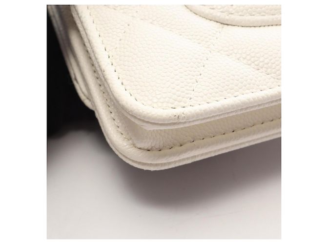 Chanel Matelassé Schultertasche Weiß - Ansicht 8