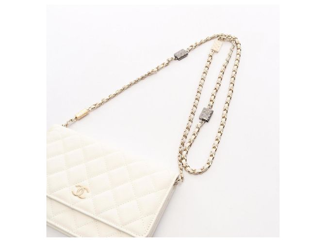 Chanel Matelassé Schultertasche Weiß - Ansicht 9