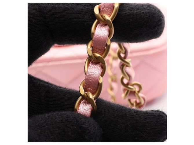 Bolsa de Ombro 2-Way Chanel Matelassé com Alça de Mão Rosa - vista 11