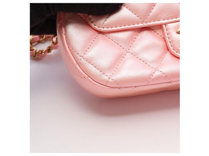 Bolsa de Ombro 2-Way Chanel Matelassé com Alça de Mão Rosa - vista 7