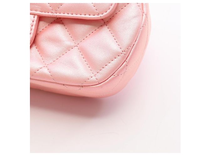 Bolsa de Ombro 2-Way Chanel Matelassé com Alça de Mão Rosa - vista 8