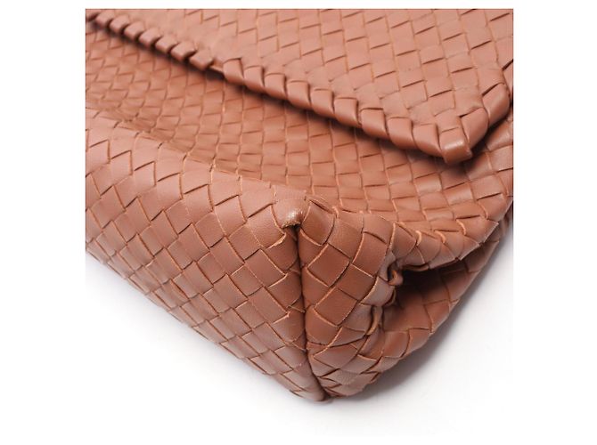 Borsa a tracolla Bottega Veneta Olympia Intrecciato Marrone - vista 5