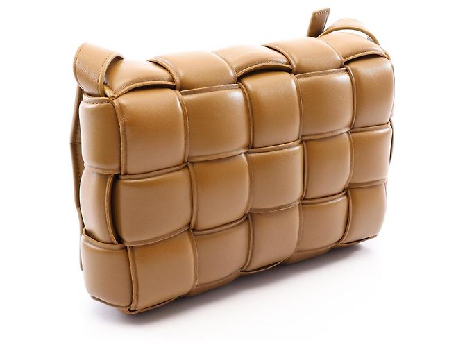 Borsa a tracolla Bottega Veneta Padded Cassette Intrecciato Marrone - vista 2