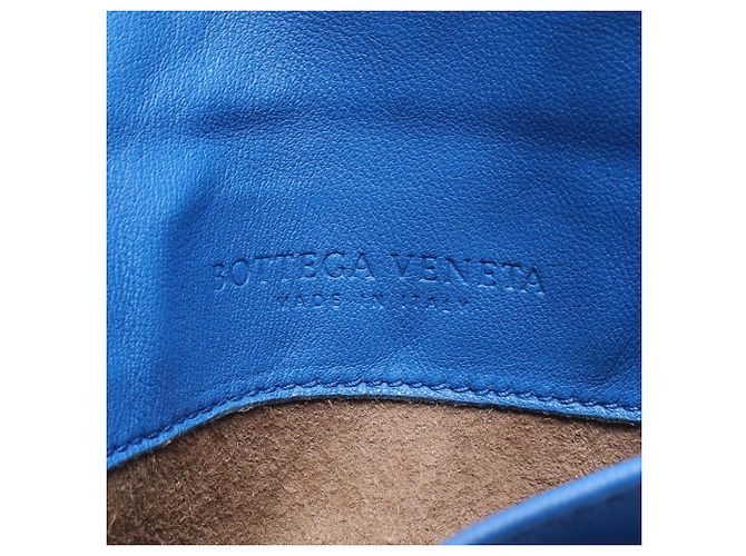 Borsa a tracolla Bottega Veneta Intrecciato Blue - vista 4