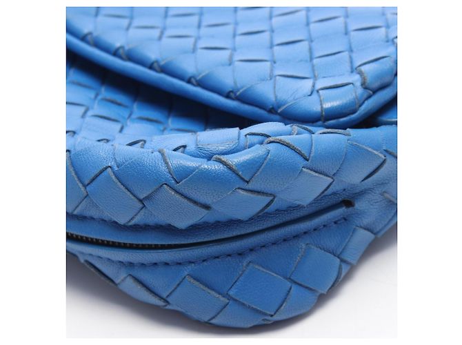 Borsa a tracolla Bottega Veneta Intrecciato Blue - vista 5