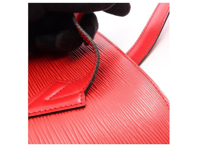 Bolsa de Ombro Louis Vuitton Lussac em Couro Epi Vermelho - vista 11