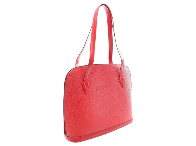 Bolsa de Ombro Louis Vuitton Lussac em Couro Epi Vermelho - vista 2