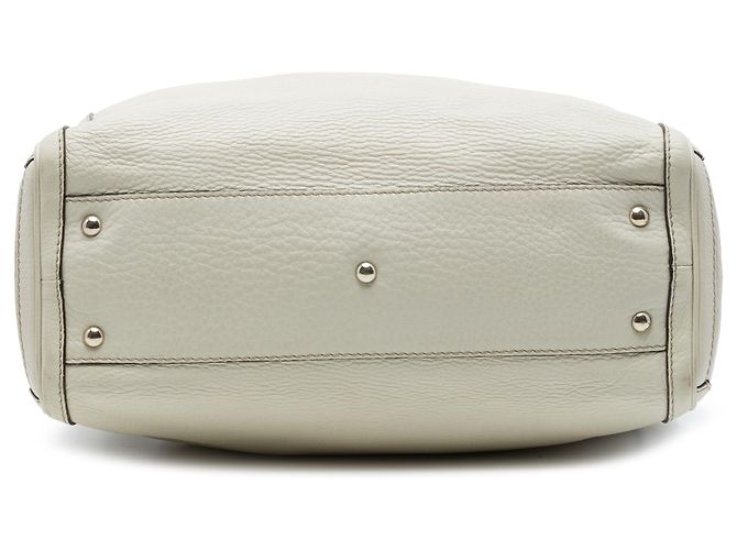Tote Gucci Bella em couro de bezerro branco Cru - vista 3