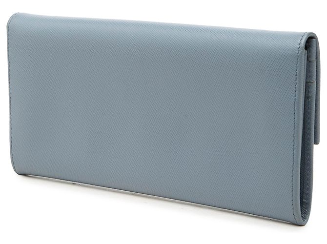Prada Blue Saffiano Continental Long Wallet Light blue - view 2