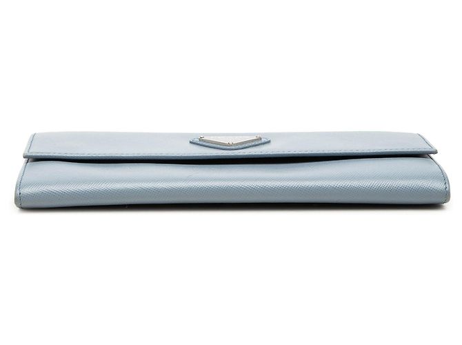 Prada Blue Saffiano Continental Long Wallet Light blue - view 3