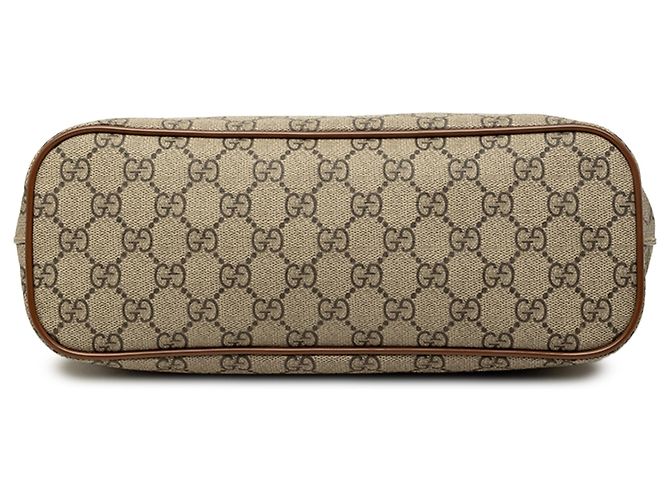 Borsa Satchel Gucci Beige Small GG Supreme - vista 3