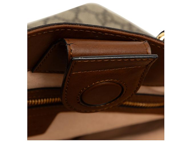Borsa Satchel Gucci Beige Small GG Supreme - vista 6