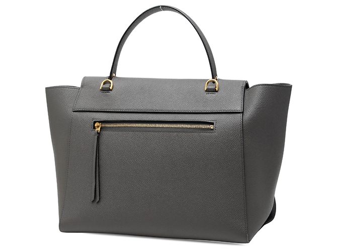 Belt Bag Céline Celine Sac Ceinture Mini en Cuir Gris Marron Gris anthracite - vue 2