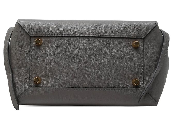 Belt Bag Céline Celine Sac Ceinture Mini en Cuir Gris Marron Gris anthracite - vue 3