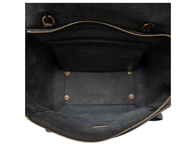 Belt Bag Céline Celine Sac Ceinture Mini en Cuir Gris Marron Gris anthracite - vue 4