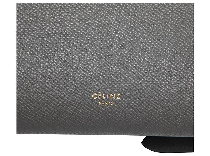 Belt Bag Céline Celine Sac Ceinture Mini en Cuir Gris Marron Gris anthracite - vue 5