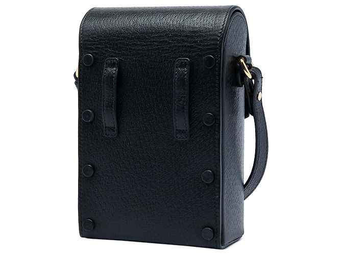 Gucci Mini Borsa a Tracolla Horsebit 1955 in Pelle Nera Nero - vista 2