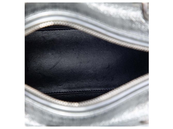 Autre Marque Dior Silver Medium Ombre Metallic Patent Microcannage Lady Dior Plata - vista 4