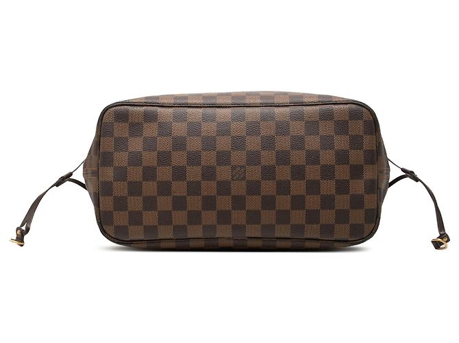 Louis Vuitton Brown Damier Ebene Neverfull MM Castaño - vista 3
