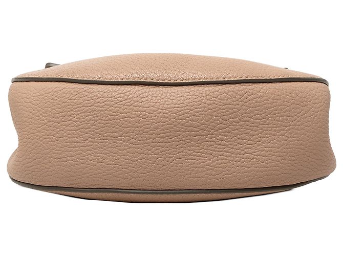 Chloé Drew Crossbody de piel de cordero granulada marrón Small Castaño Carne - vista 3