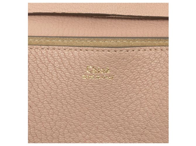 Chloé Drew Crossbody de piel de cordero granulada marrón Small Castaño Carne - vista 5