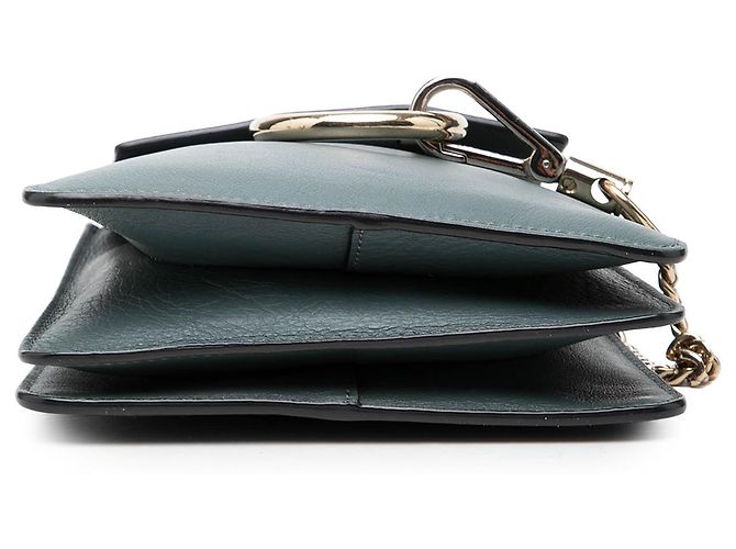 Bolsa de pulso Faye Chloé azul em couro de bezerro e camurça mini Azul claro - vista 3
