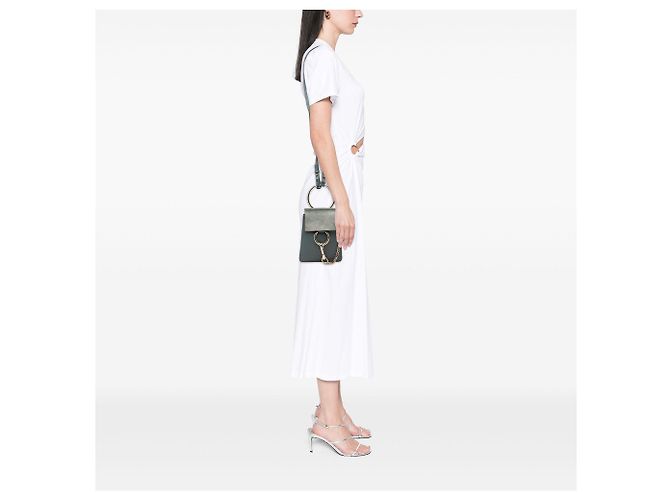 Bolsa de pulso Faye Chloé azul em couro de bezerro e camurça mini Azul claro - vista 6