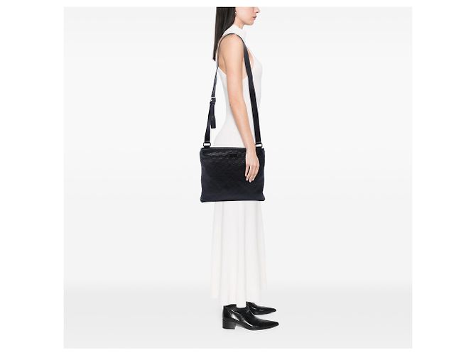 Borsa a tracolla Gucci Black Guccissima Nero - vista 6
