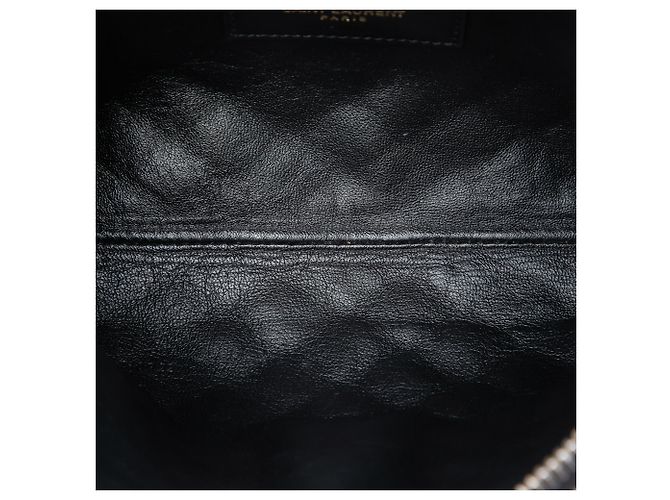 Autre Marque Pouch Gaby Saint Laurent mini in pelle di agnello matelassé nera con zip Nero - vista 4