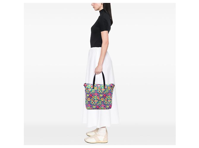 Sac Satchel Prada Blue Tessuto Stampato - vue 6