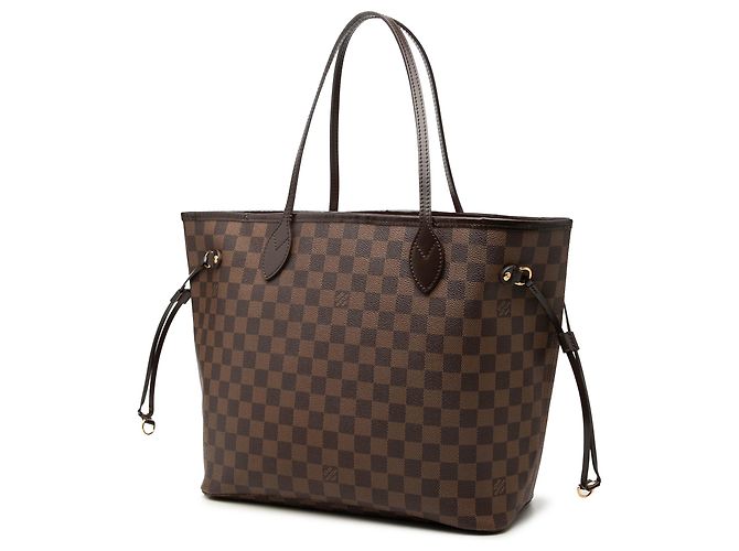 Louis Vuitton Brown Damier Ebene Neverfull MM Castaño - vista 2