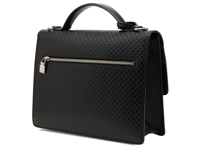 Borsa business Gucci in pelle di vitello nera con diamanti Nero - vista 2
