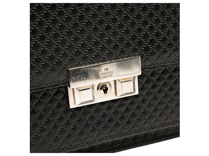 Borsa business Gucci in pelle di vitello nera con diamanti Nero - vista 6