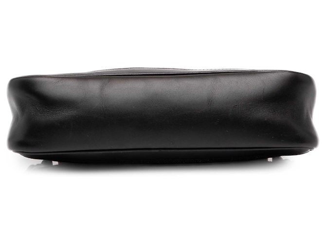 Bolsa de Ombro Gucci em Denim Preto com Faixa Web - vista 3