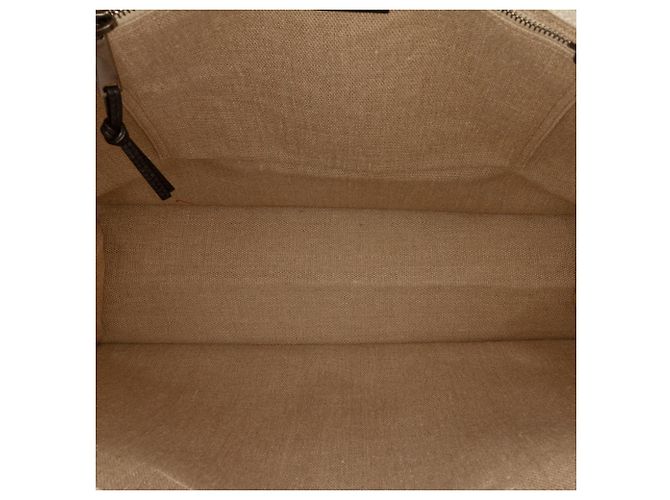 Autre Marque Saint Laurent Tote Bag Rive Gauche Large in Tela Beige - vista 4
