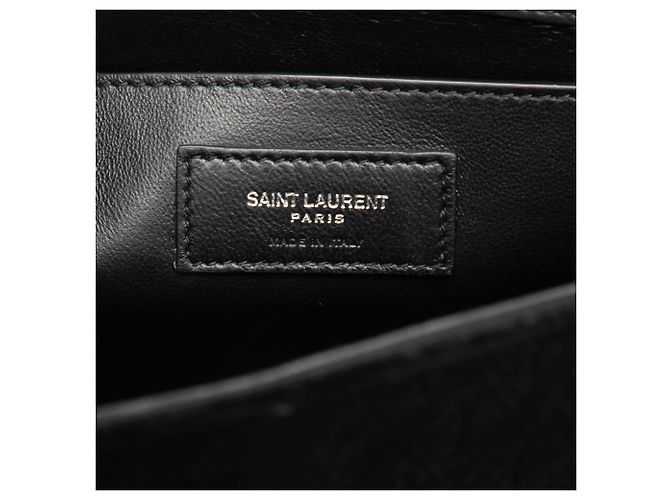 Autre Marque Saint Laurent Black Medium Le Monogramme Velvet Crossbody Nero - vista 5