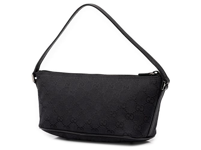 Gucci Black GG Canvas Boat Preto - vista 2